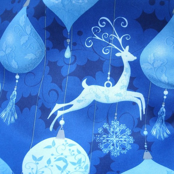 Vintage Holiday Theme Material Reindeer Ornaments  4 Yards - Picture 6 of 16